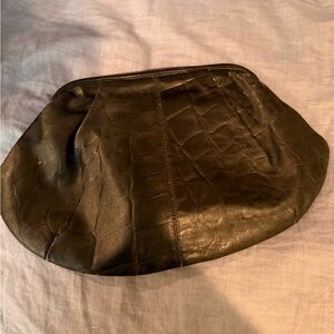 Black Textured Clutch